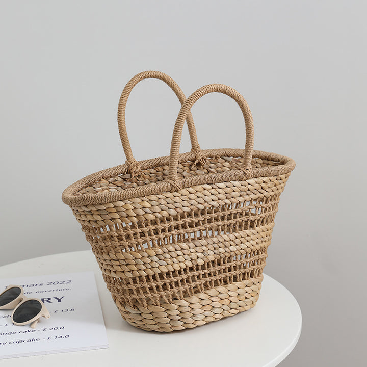 Handmade rattan bag with a removable lining insert Kalsten