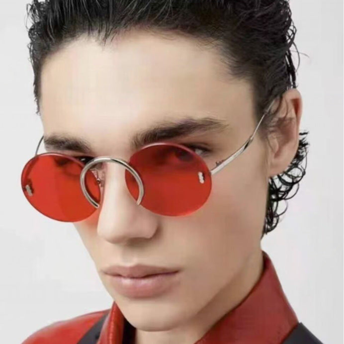 Women's fashionable round sunglasses with innovative metal frame Kalsten