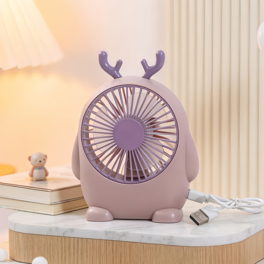 Ladies handheld fan with cute animal design Kalsten