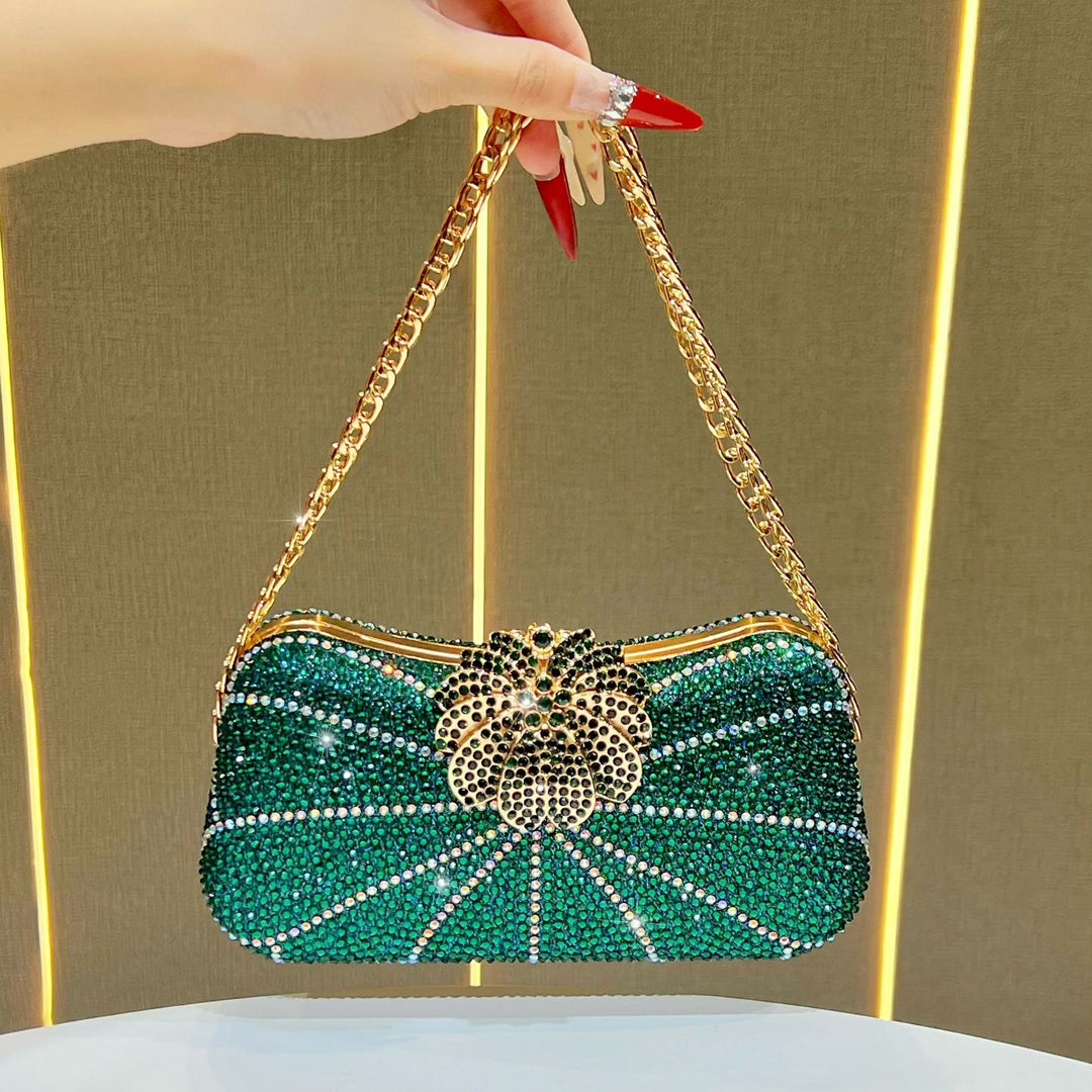 Rhinestone-Studded Evening Purse