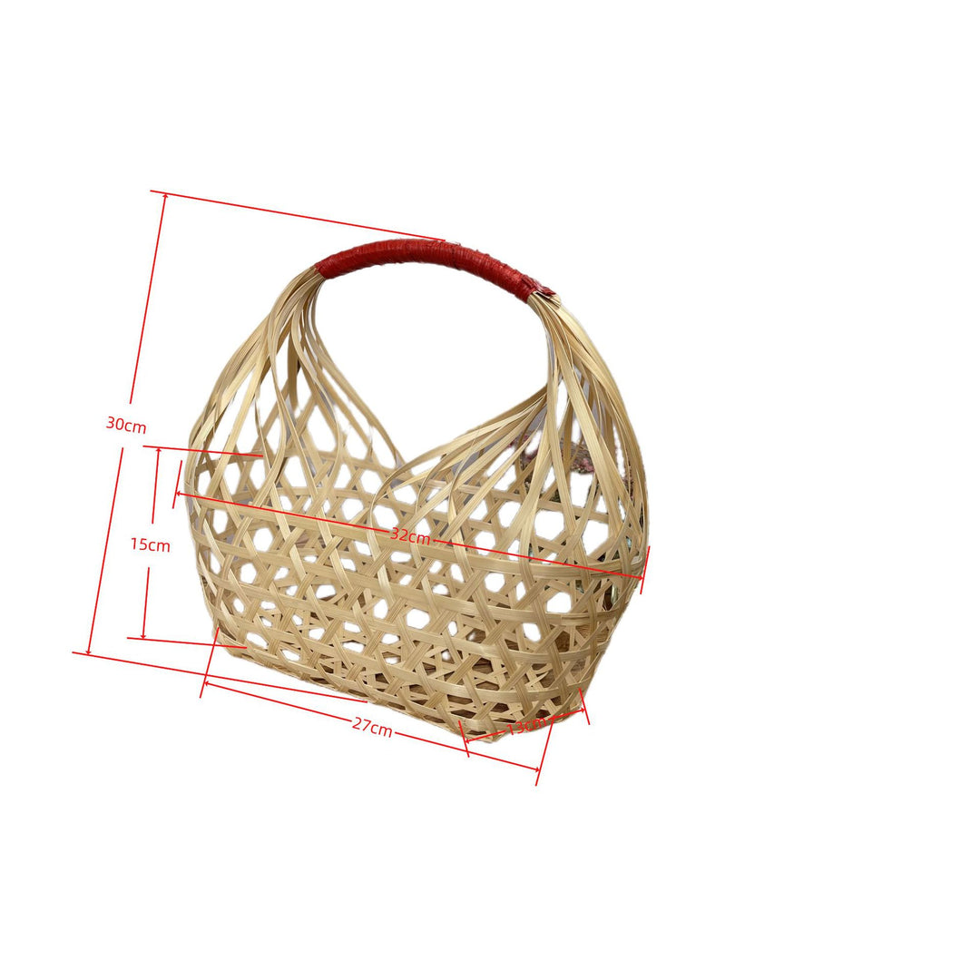 Ladies Handwoven Shopping Basket with Stylish Handle Kalsten