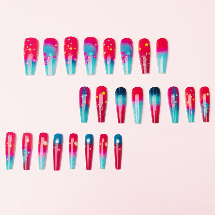 Artificial nails with luminous gradient design Kalsten