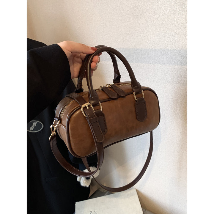 Compact Leather Handheld Satchel Kalsten