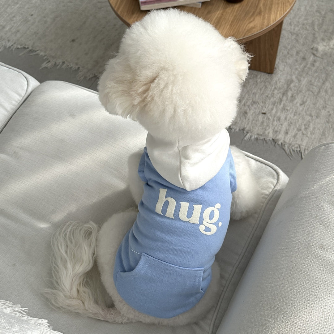 Pet Cotton Fleece Hooded Dog Sweater with Pocket