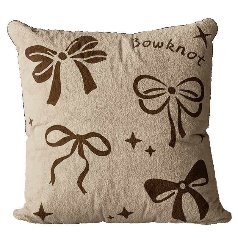Decorative Plush Square Throw Pillow with Hand-Drawn Floral Maiden Print and Soft Microfiber Cover