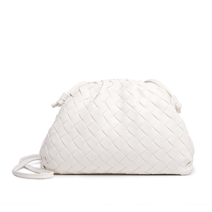 Elegant Woven Leather Bucket Bag Kalsten