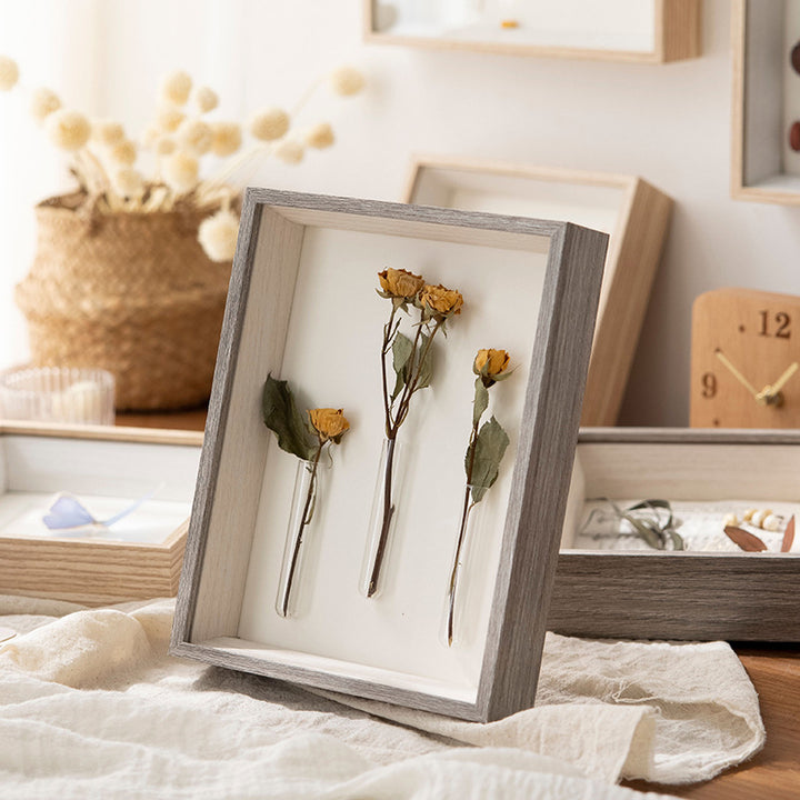 Floral Shadow Box Display Frame for Home Decor