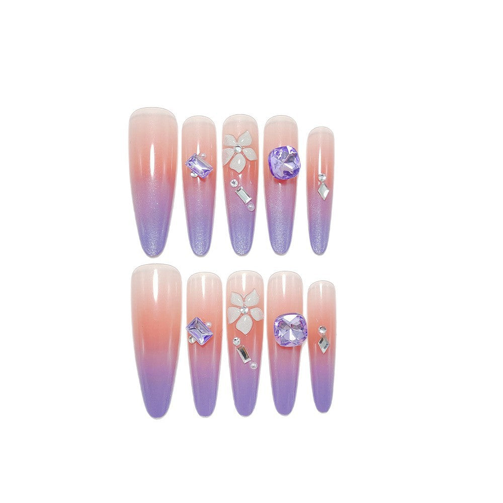 Creative Nail Art Set with Glitter and Flower Design Kalsten