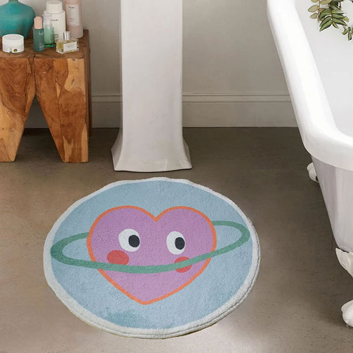 Heart-Shaped Bath Mat for Bathroom Floor Decor