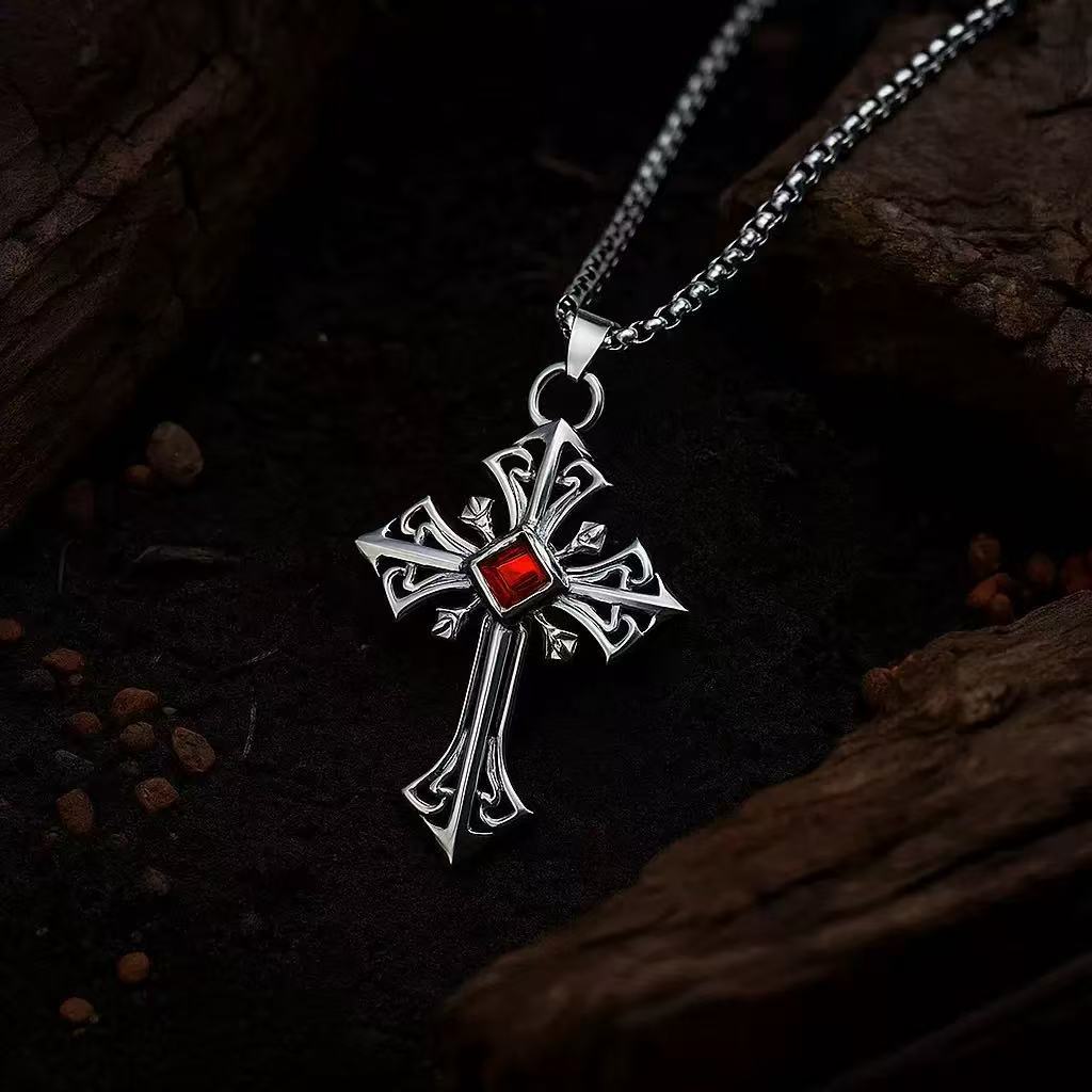 Gothic Cross Pendant Necklace Kalsten