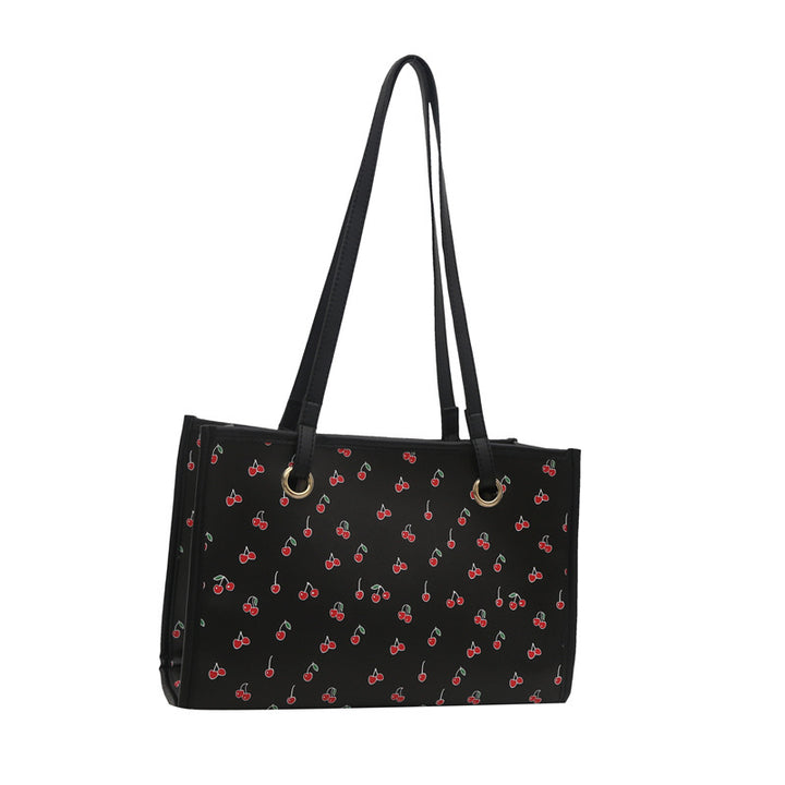Playful Cherry Print Tote Bag Kalsten