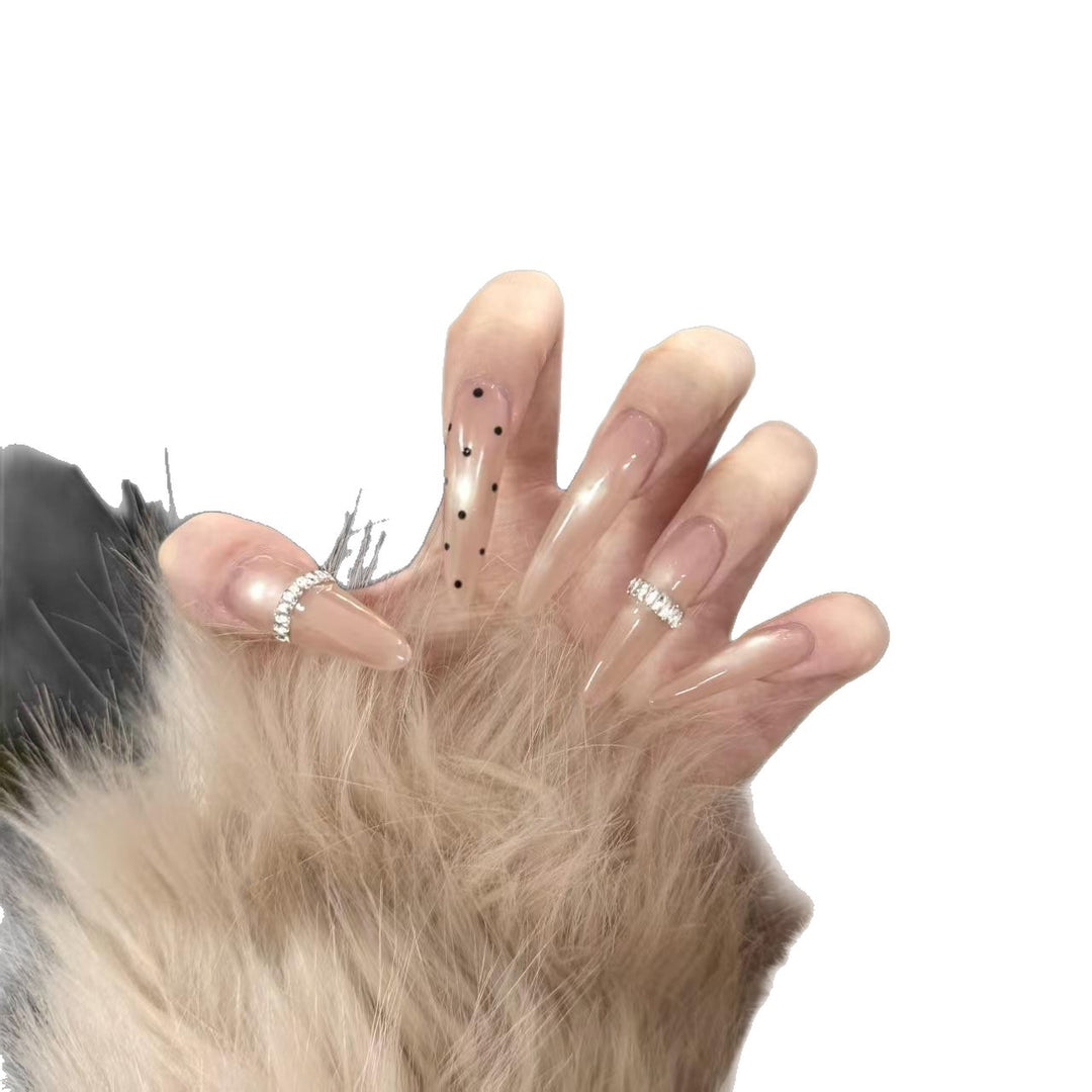 Stiletto Nail Art Extensions with Decorative Rhinestones