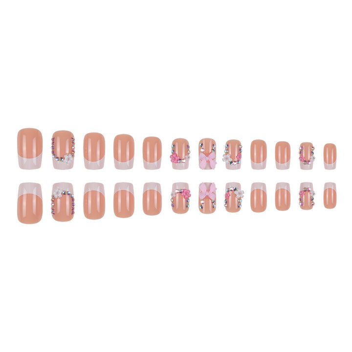 Decorative Floral-Embellished Press-On Nails Kalsten