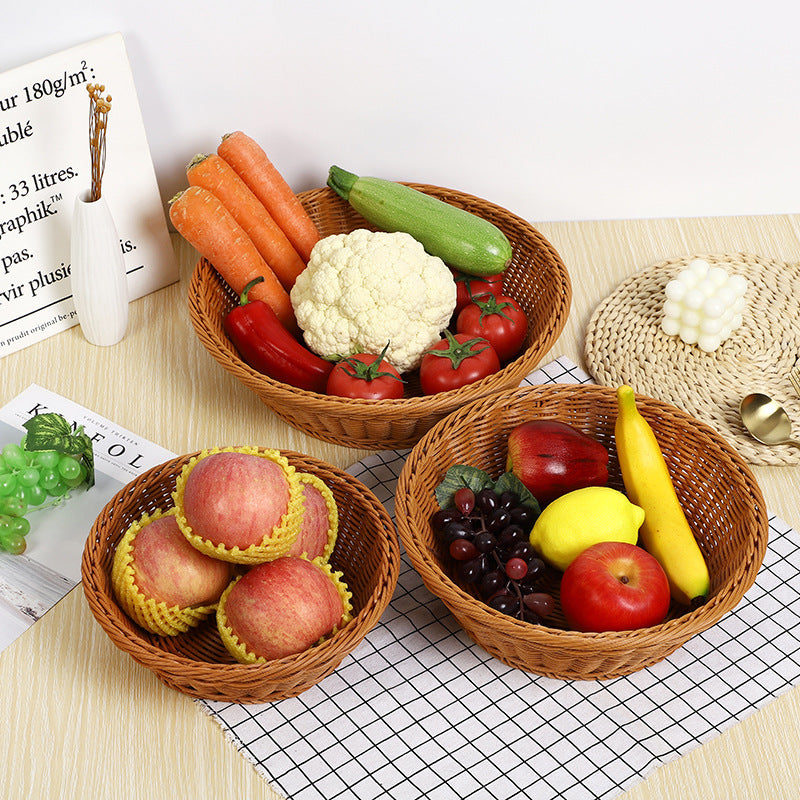Decorative Woven Fruit Serving Bowl Kalsten