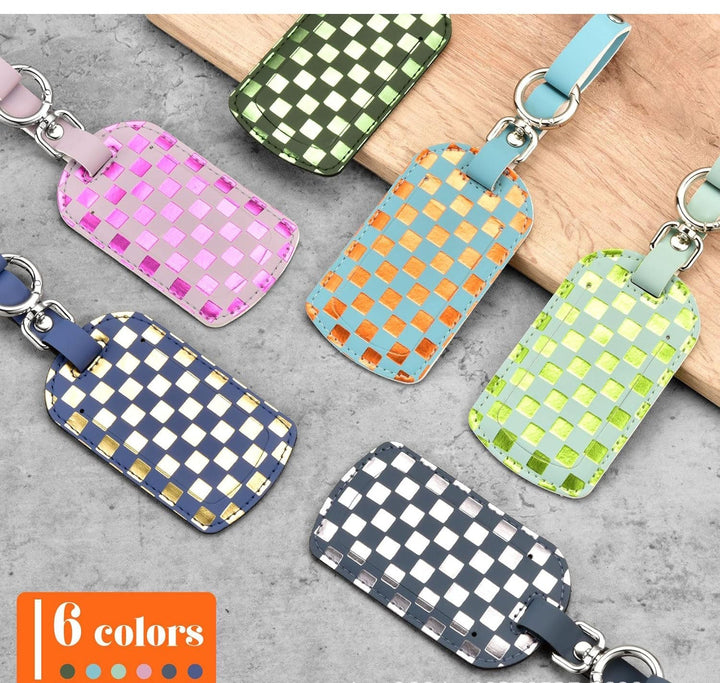holographic woven luggage and passport ID tag with detachable keyring strap Kalsten