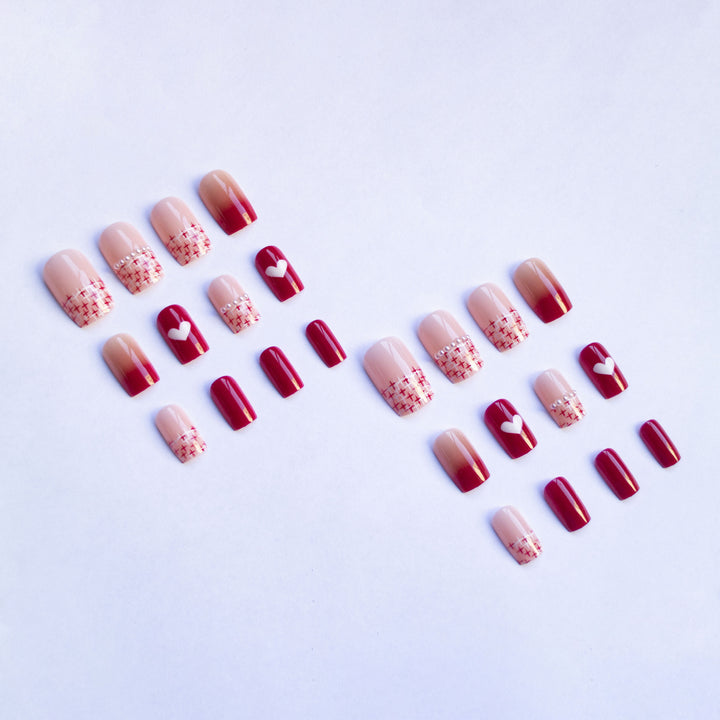 Stylish Heart and Ombre Nail Art Set
