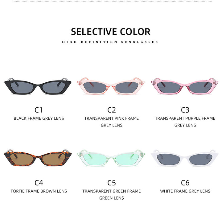 Women's fashionable cat-eye sunglasses with transparent frame Kalsten