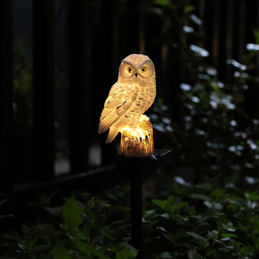 Solar-Powered Owl Garden Stake Light With Realistic Resin Perched Sculpture And Automatic Dusk-To-Dawn LED Kalsten