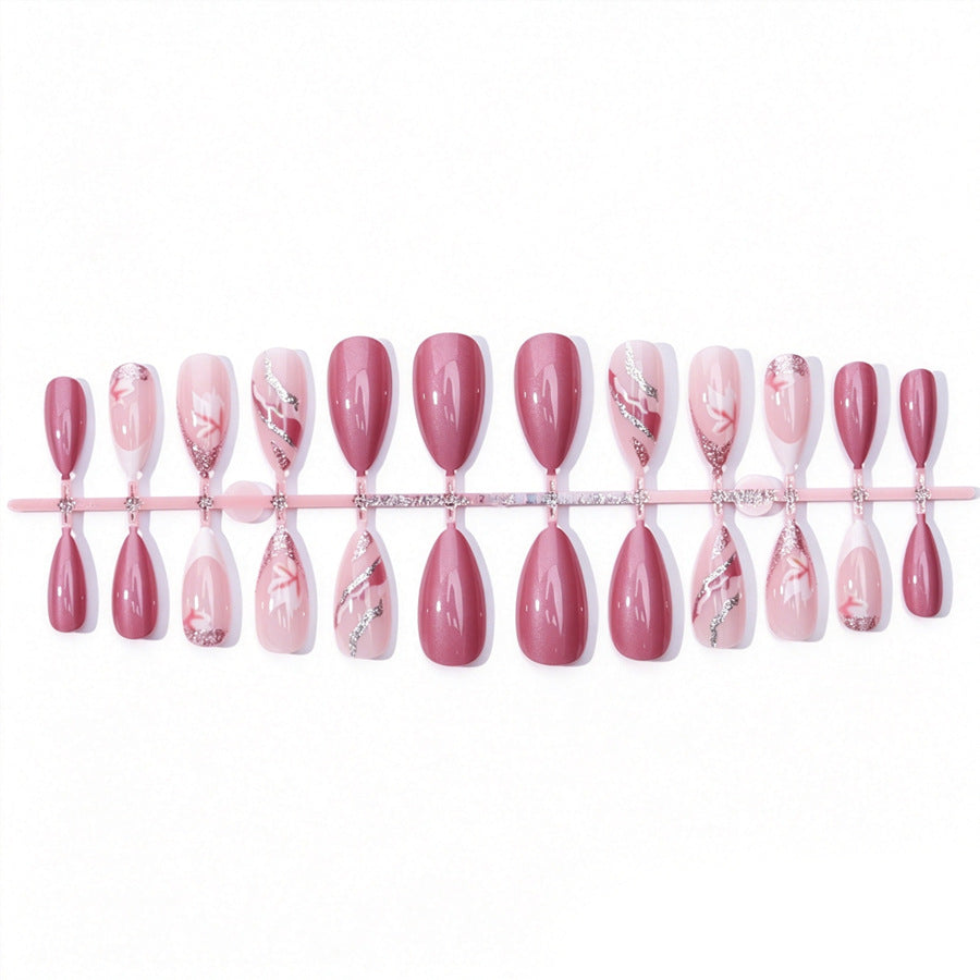 Elegant Floral Stiletto Nail Art Set Kalsten