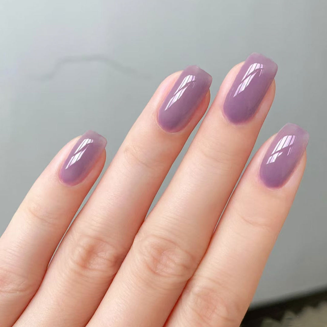 Elegant Coffin-Shaped Press-On Nails