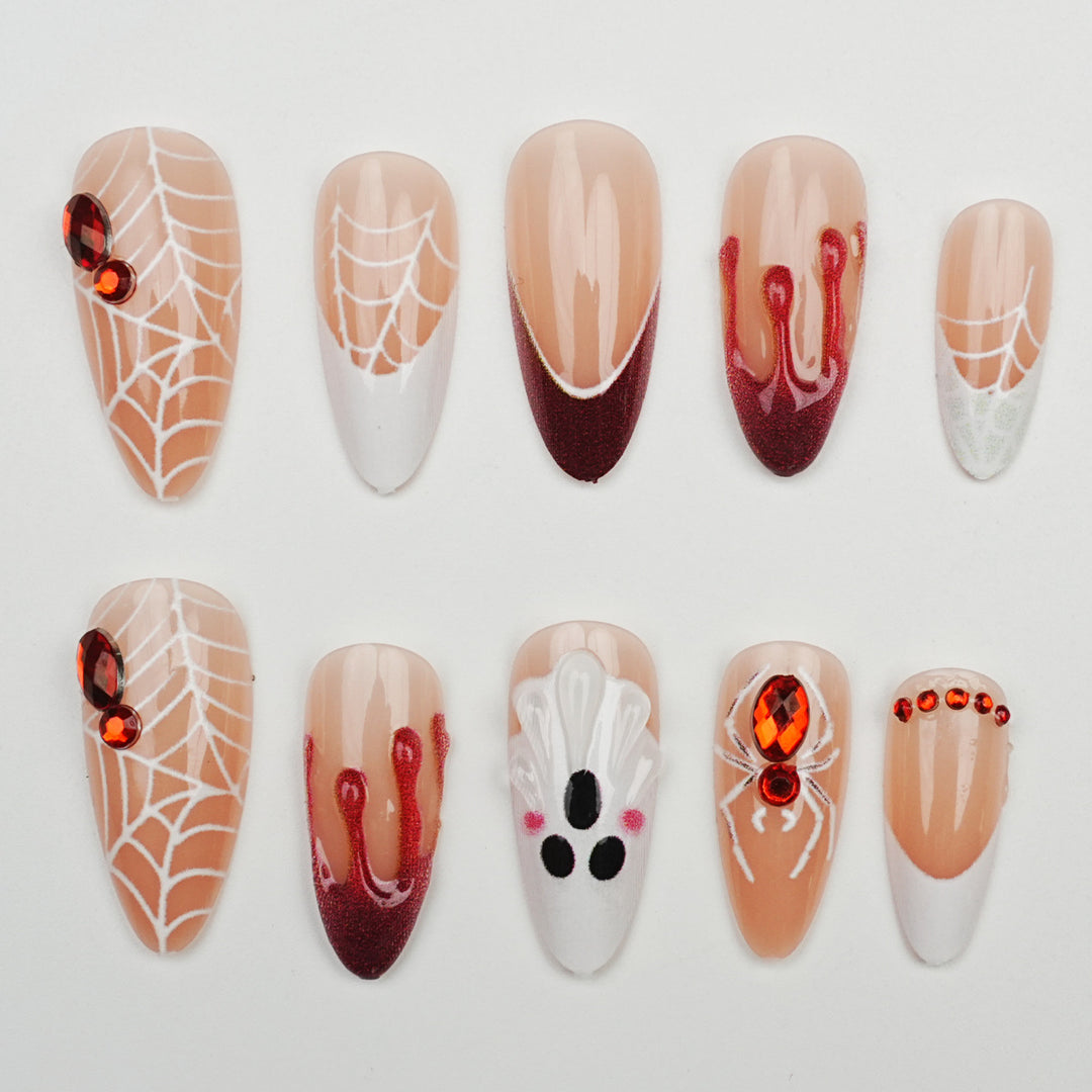 Thematic Halloween Press-On Nail Art Set