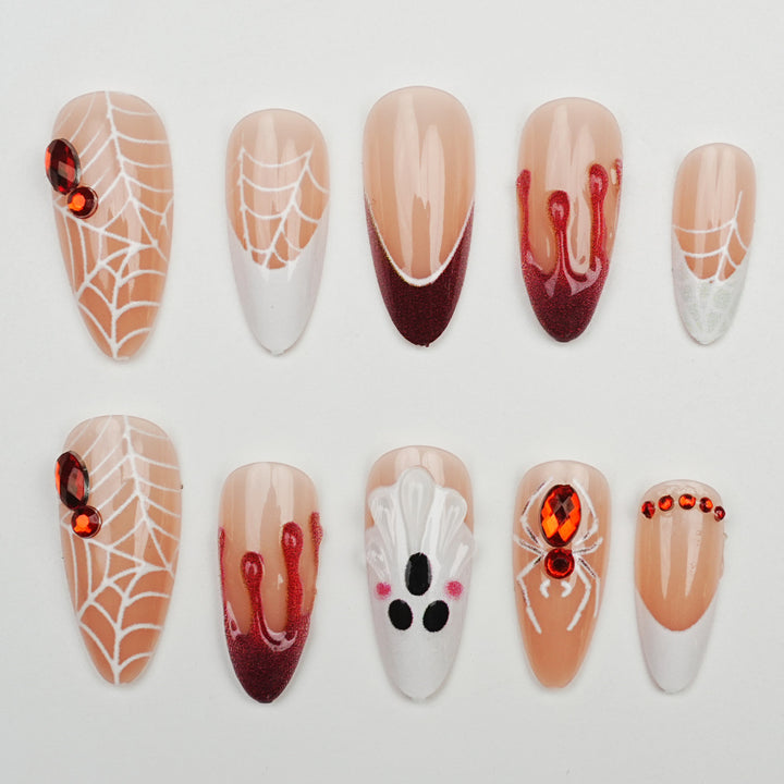 Thematic Halloween Press-On Nail Art Set