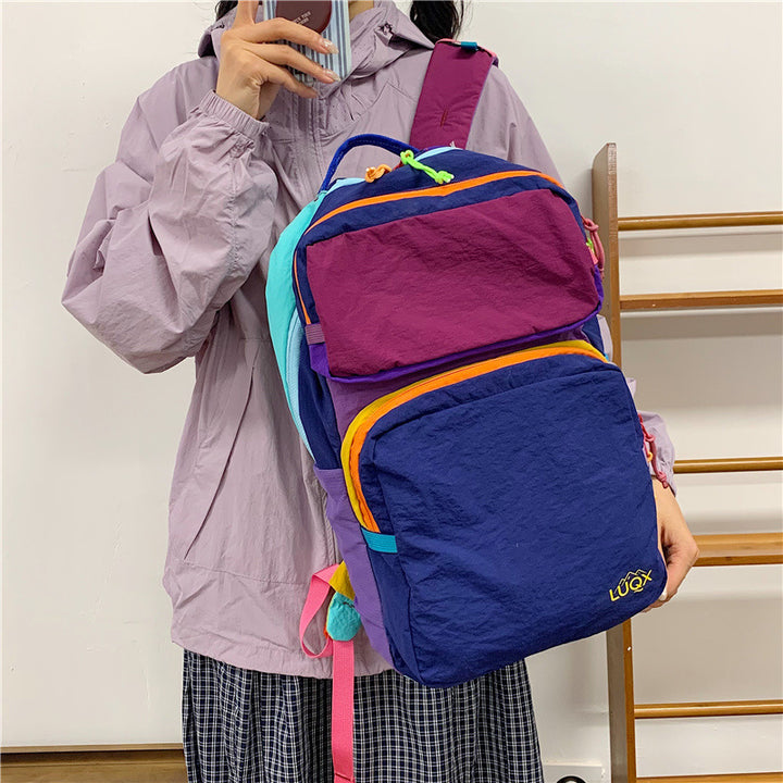 Multi-Compartment Colorful Backpack Kalsten