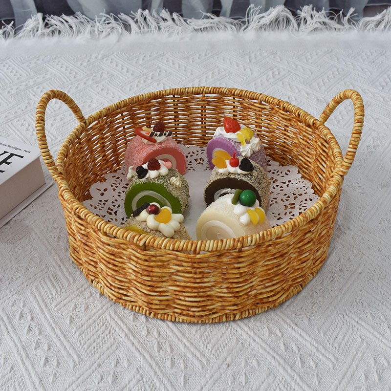 Handwoven Natural Rattan Storage Baskets Set Kalsten