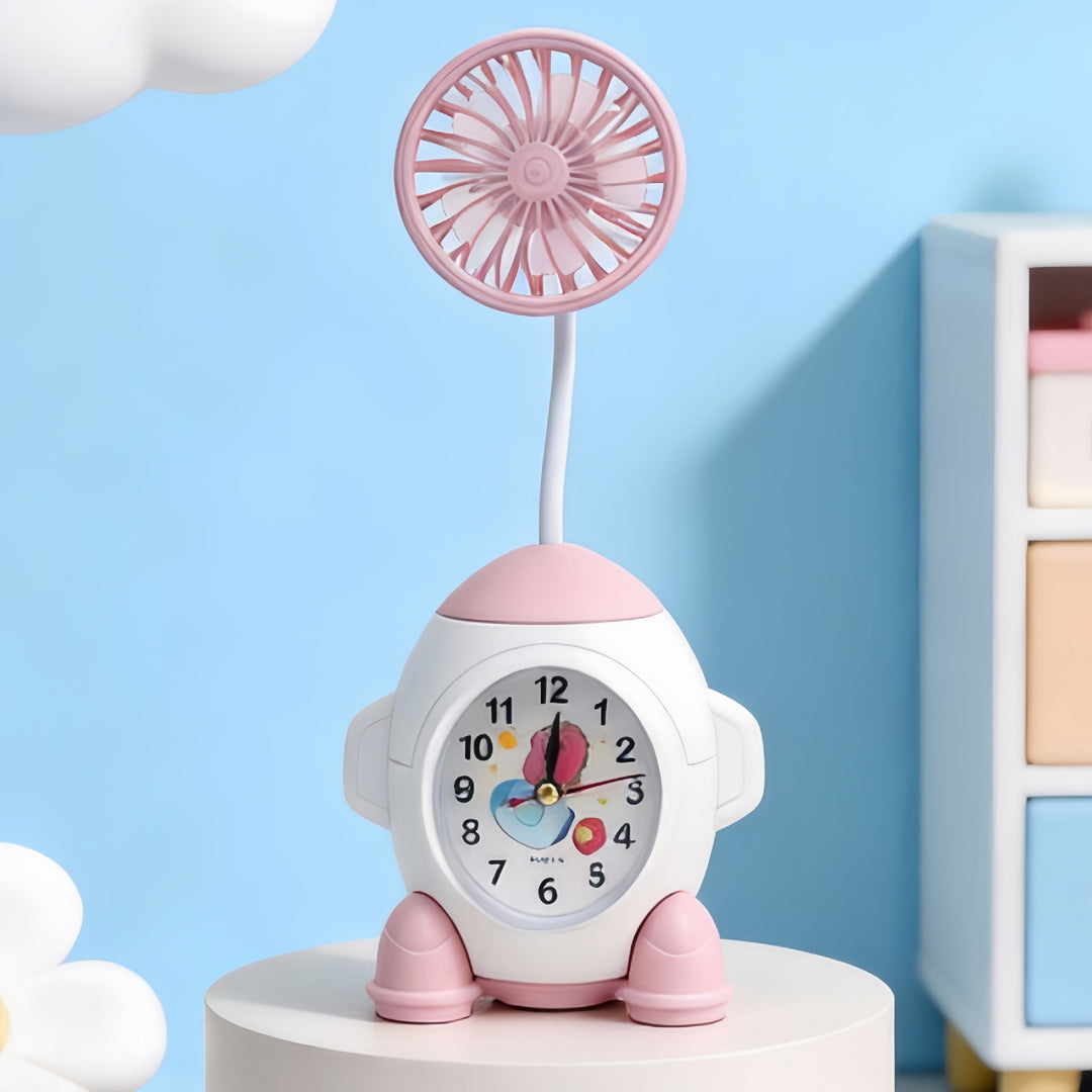 Women Multifunctional Table Clock with Fan Kalsten