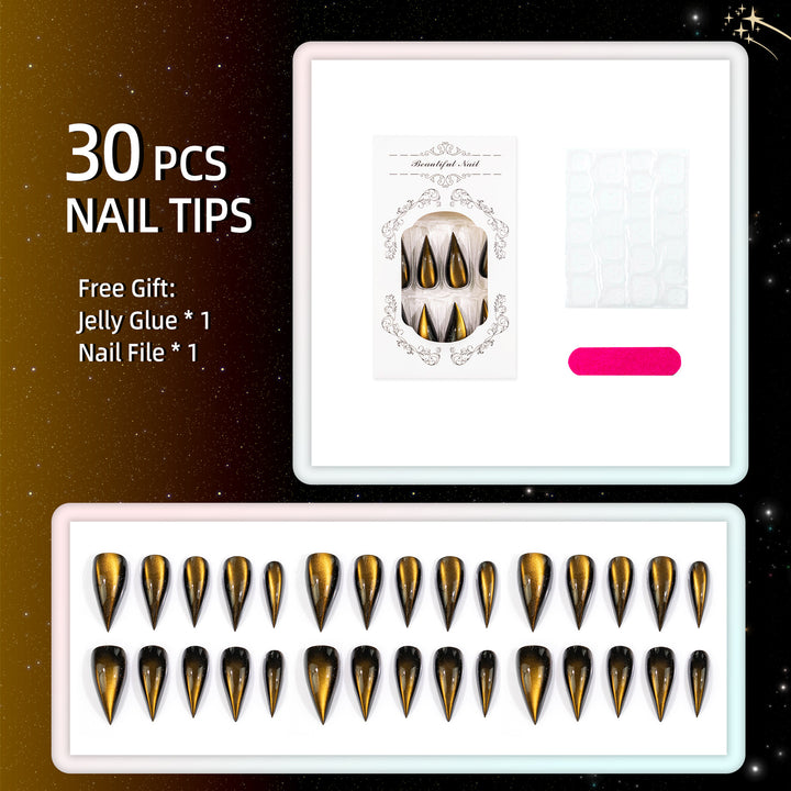 Metallic Glamour Press-On Nail Set