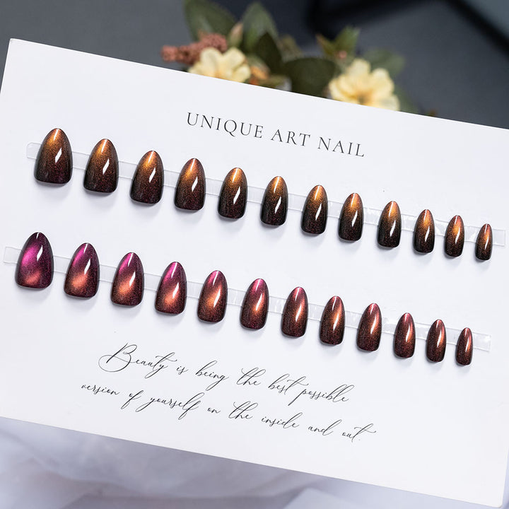 Glossy Long-Lasting Press-On Nail Set