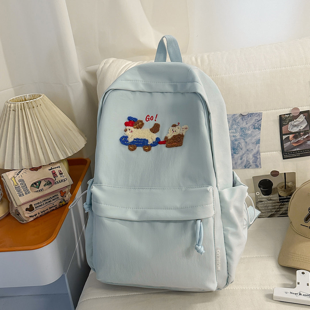 Cute Embroidered Animal-Themed Backpack Kalsten