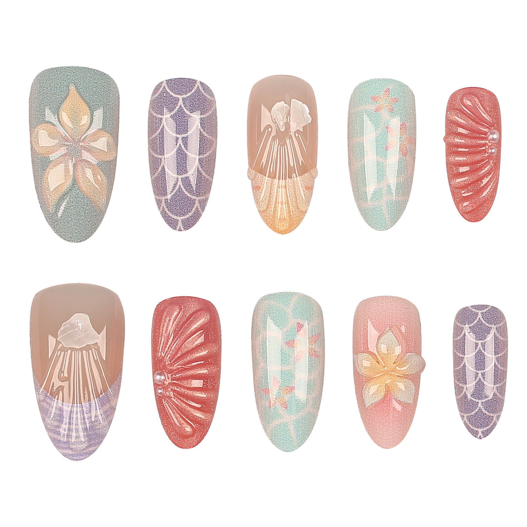 Artistic Press-On Nail Tips Set