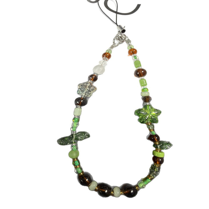 Beaded Floral Charm Phone Lanyard Kalsten