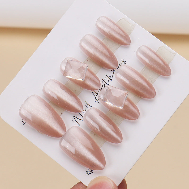 Stunning Almond-Shaped Press-On Nails Set with Decorative Accents Kalsten