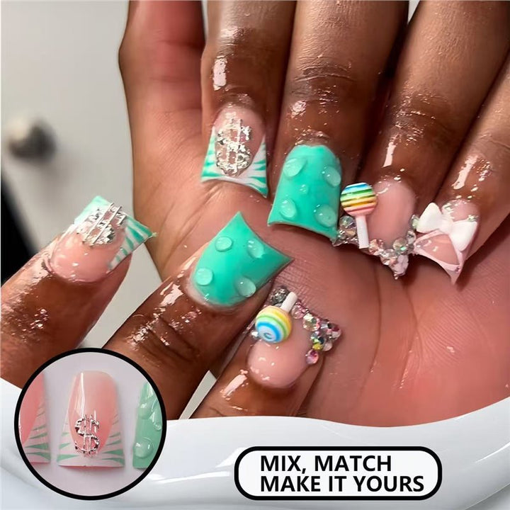 Playful Themed Press-On Nails Kalsten