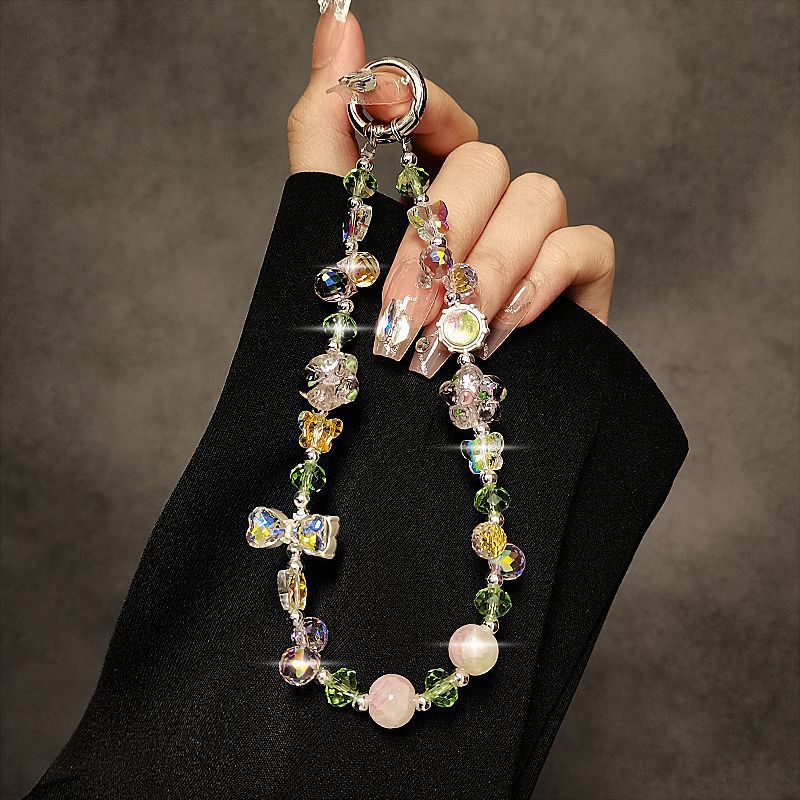Floral Beaded Charm Keychain Kalsten