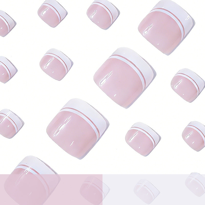 French Tip Pedicure Nail Art Kalsten