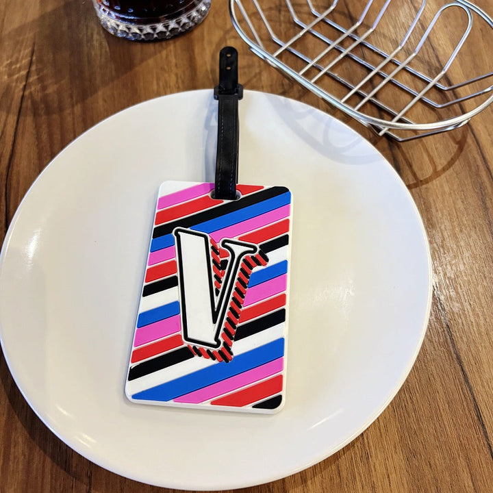Personalized Striped Luggage Tag Kalsten