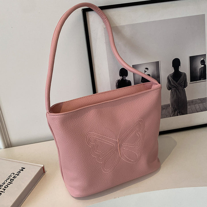Butterfly Embroidered Tote Bag