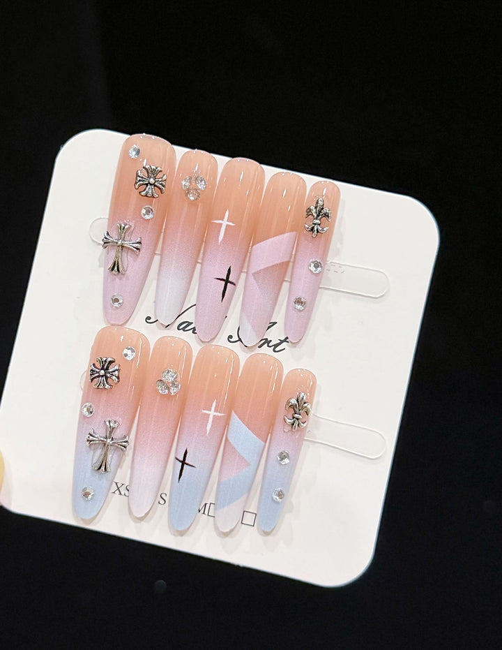 Decorative Press-On Nail Design Set Kalsten