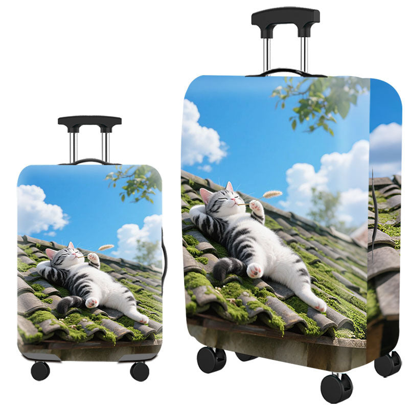Artistic Cat-Themed Hard Shell Suitcase Kalsten