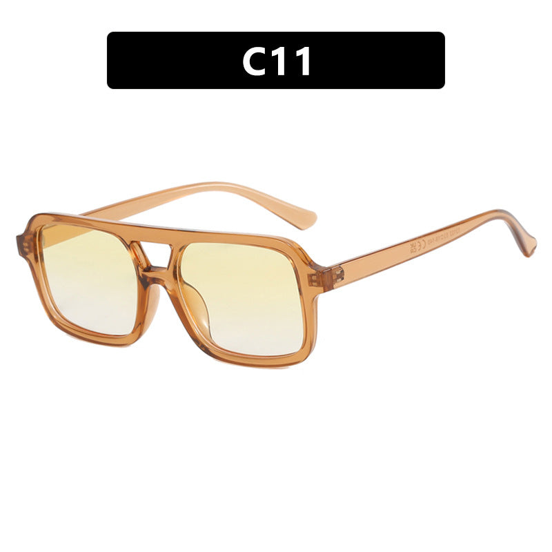 Women's modern square sunglasses with protective UV filter and transparent frame Kalsten