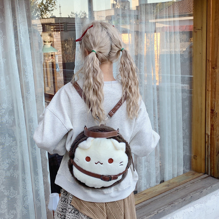 Plush children's backpack with cute cat motif Kalsten