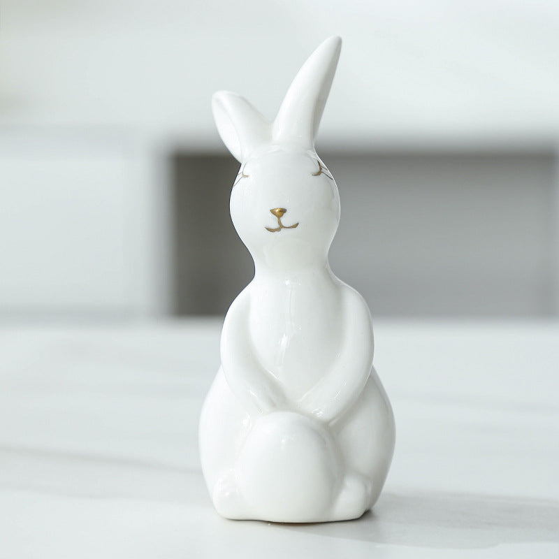 Ceramic Bunny Figurine Kalsten