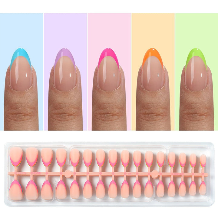 Artificial Nail Set with Colorful Tips Kalsten