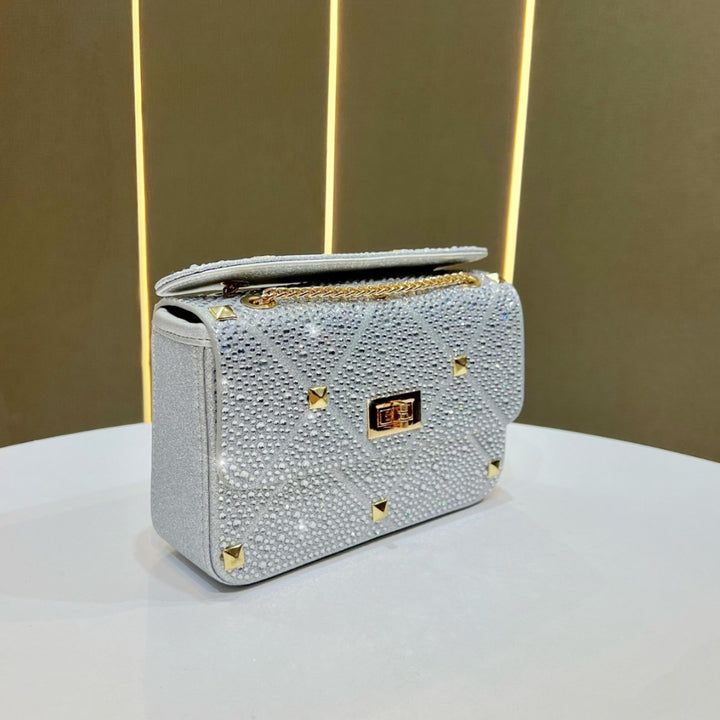 Sparkling Studded Evening Handbag