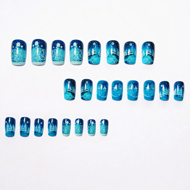 Artificial nails winter motif Kalsten