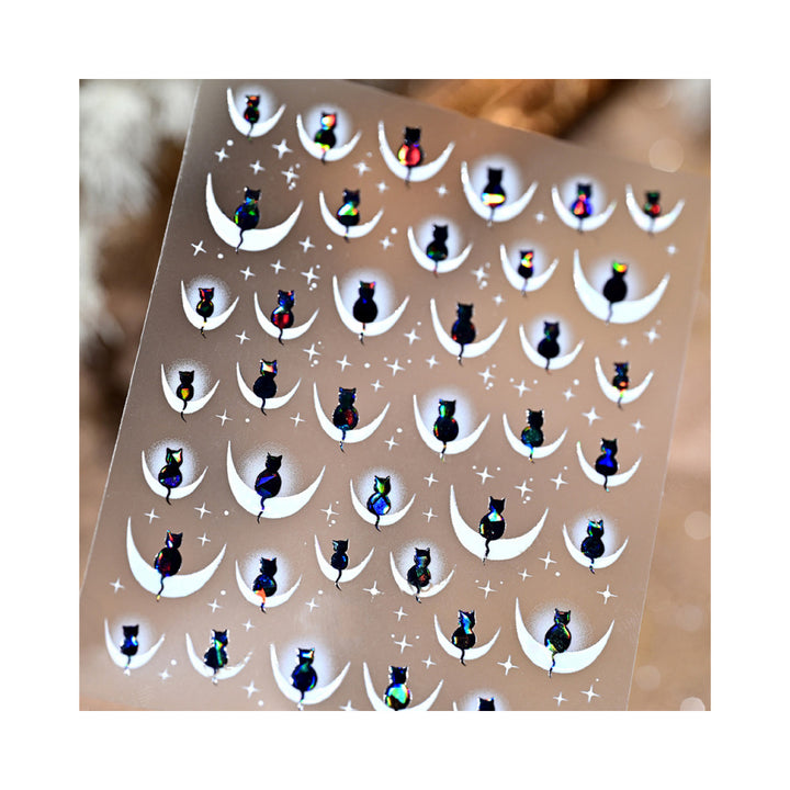 Cat-Themed Nail Art Stickers