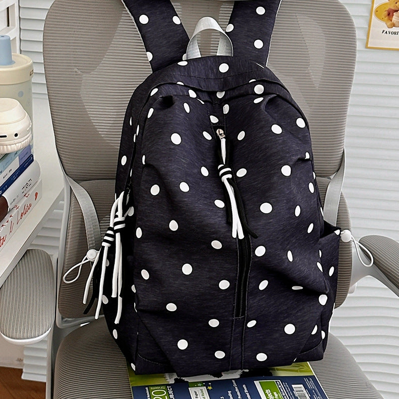 Polka Dot Patterned Casual Backpack Kalsten